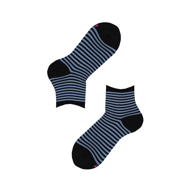 Women's striped socks - Black