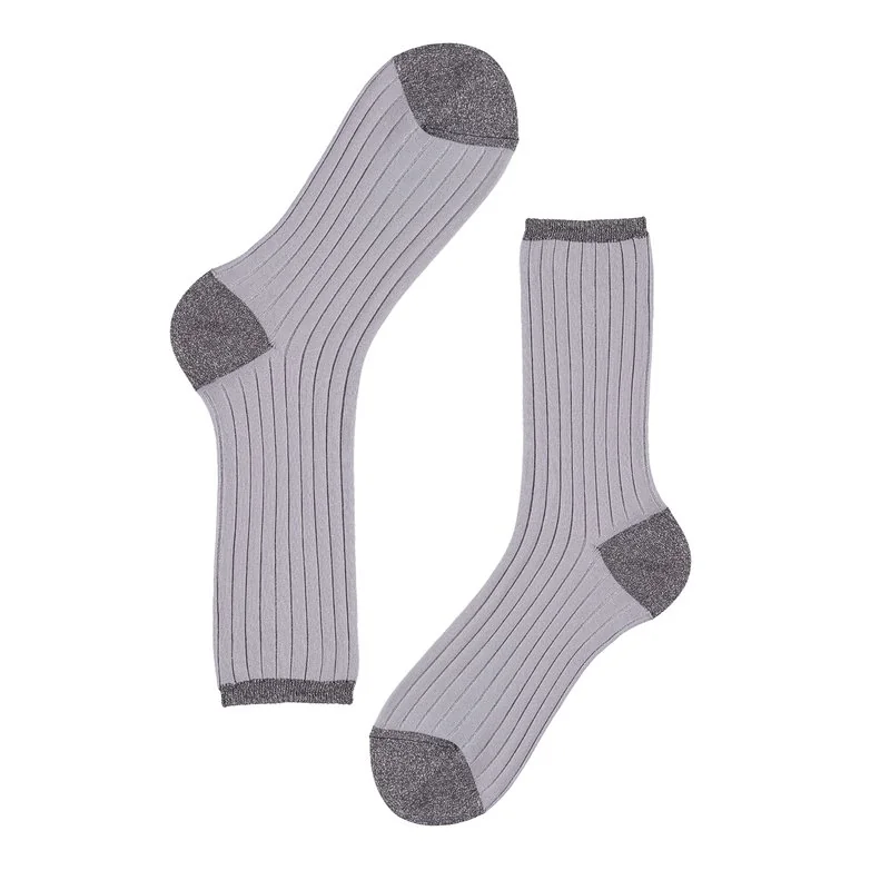 Women's short crew socks Lurex Rib