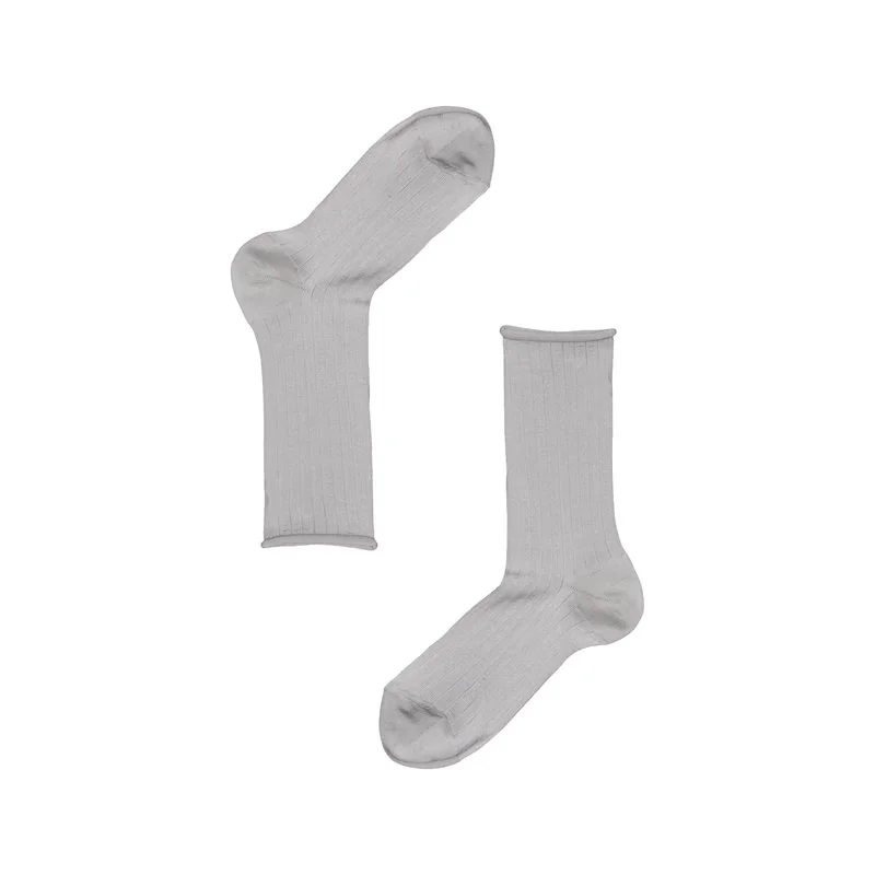 Women's socks, viscose rib - Light Grey