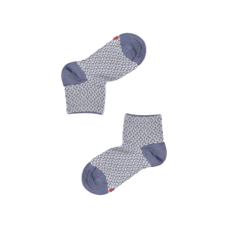 Women socks in Viscose with geometric pattern - Aviation