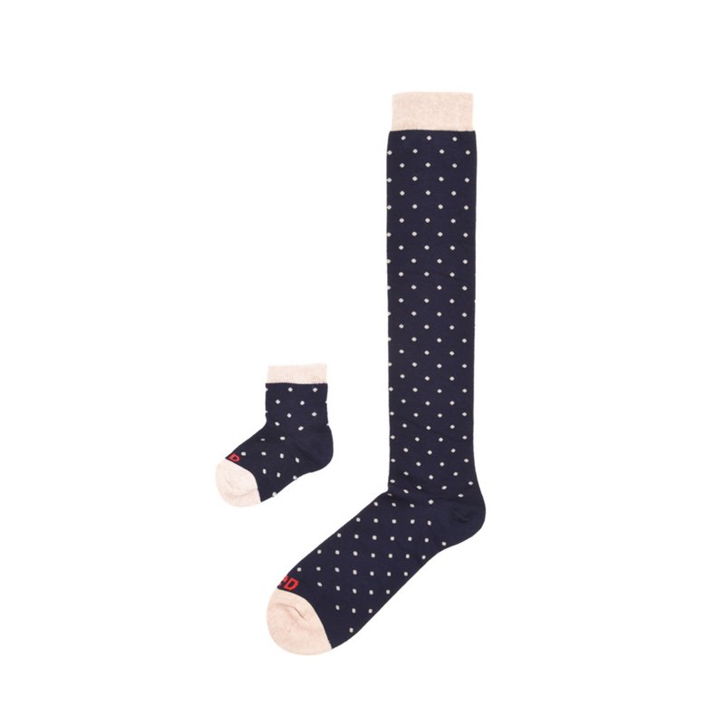 Pack Baby & Man polka dots socks in organic cotton