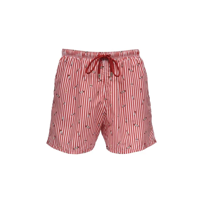 Dandy Boat Swimwear Shorts - Red-White
