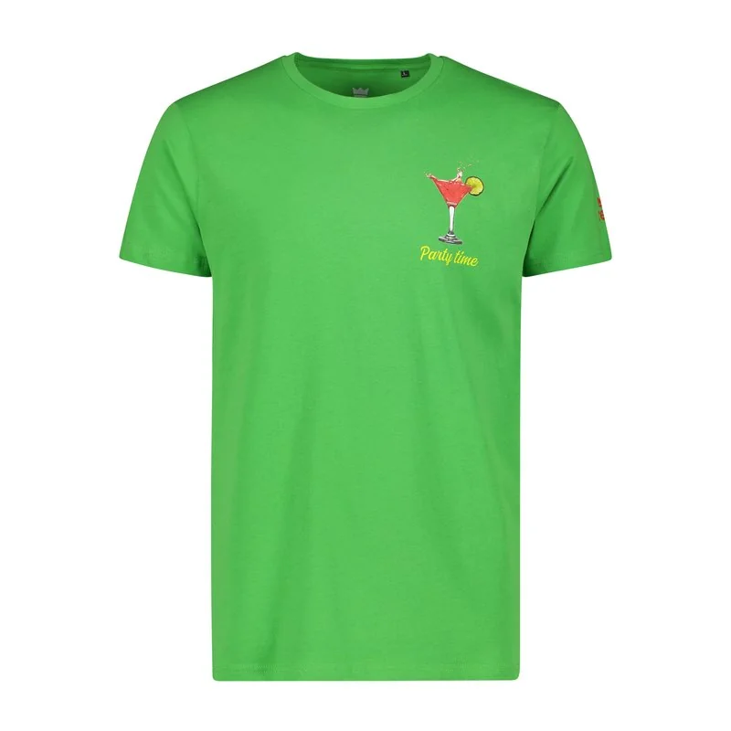 T-shirt uomo Party time dettaglio - Verde