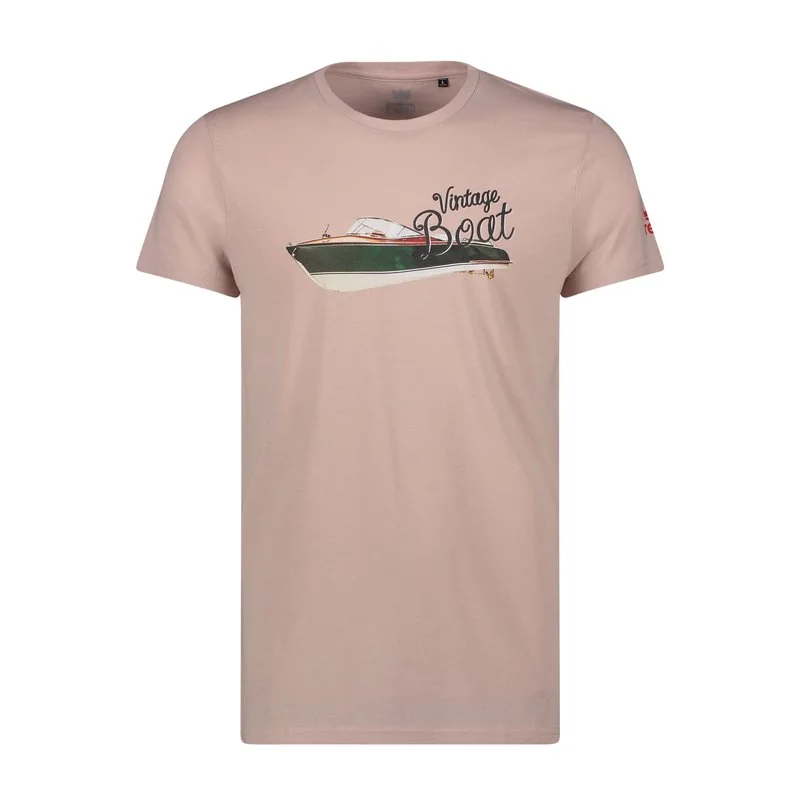 T-shirt Vintage boat - Pink
