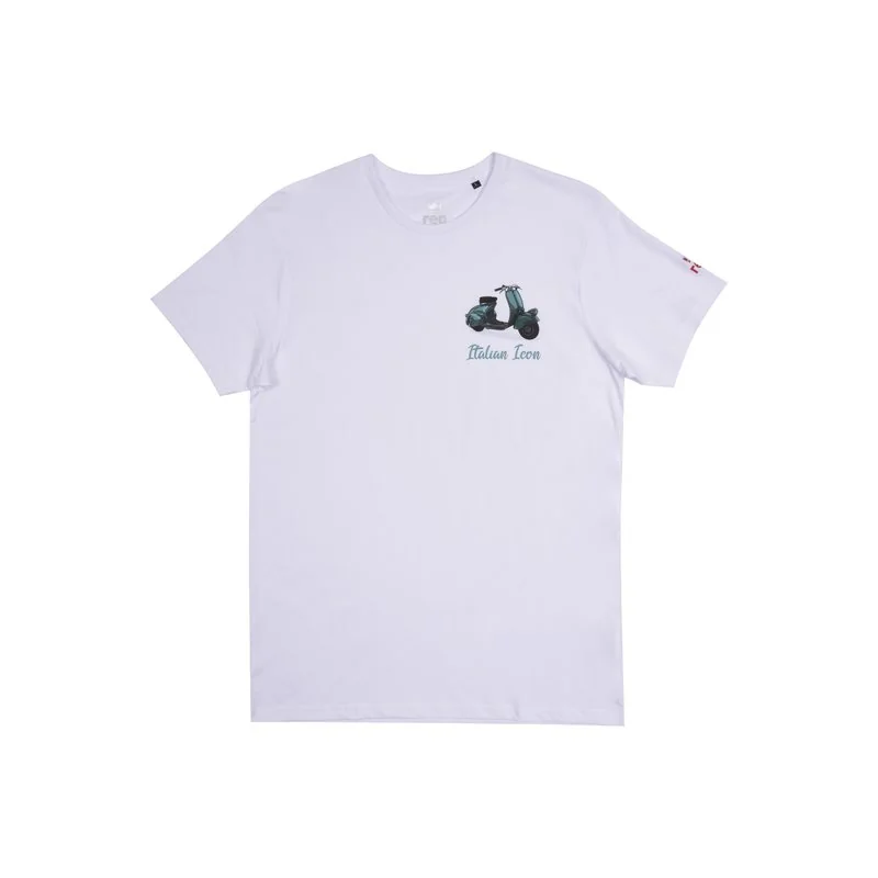 Men T-shirt italian icon detail - White