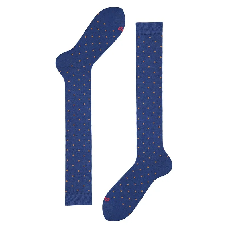Linen polka dot long socks