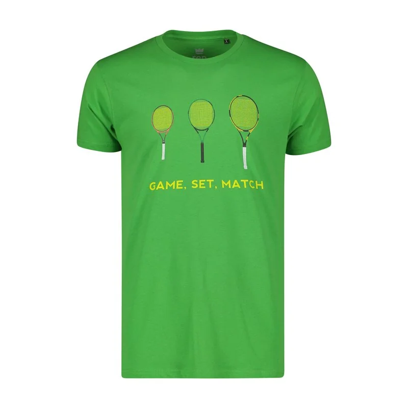 T-shirt uomo Game set mach - Verde