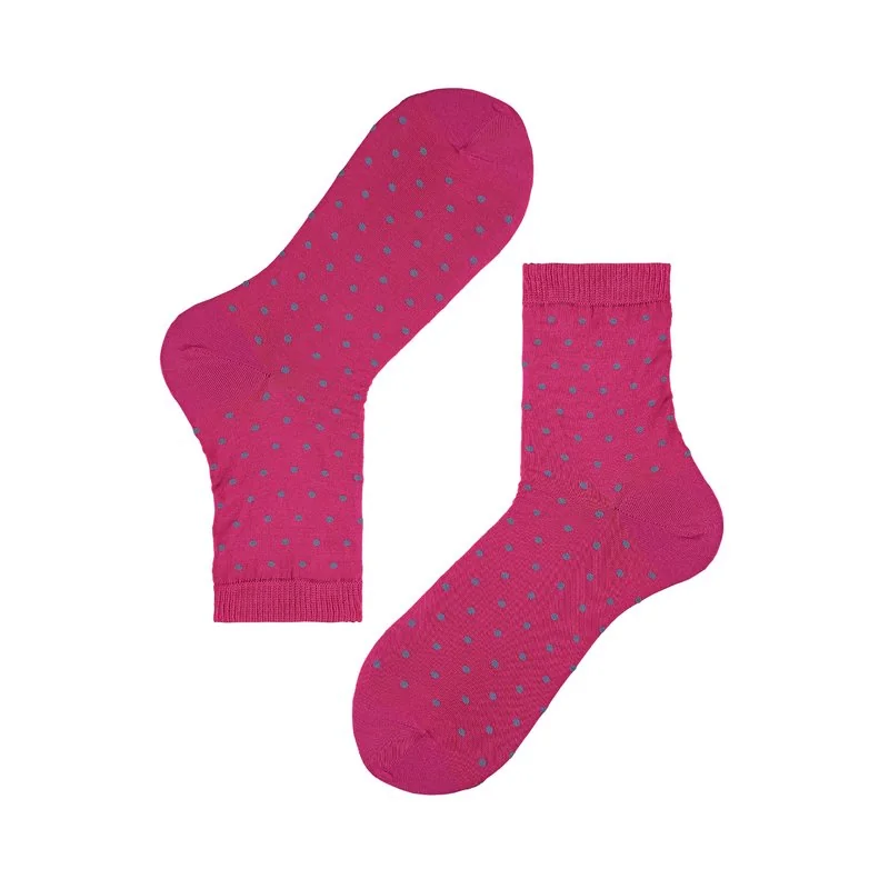 Women's extralight polka dot socks - Birght Pink