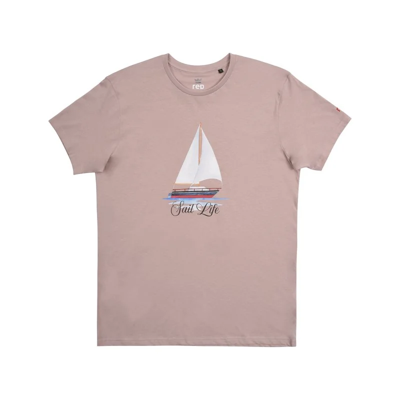 T-shirt uomo sail life - Rosa Antico