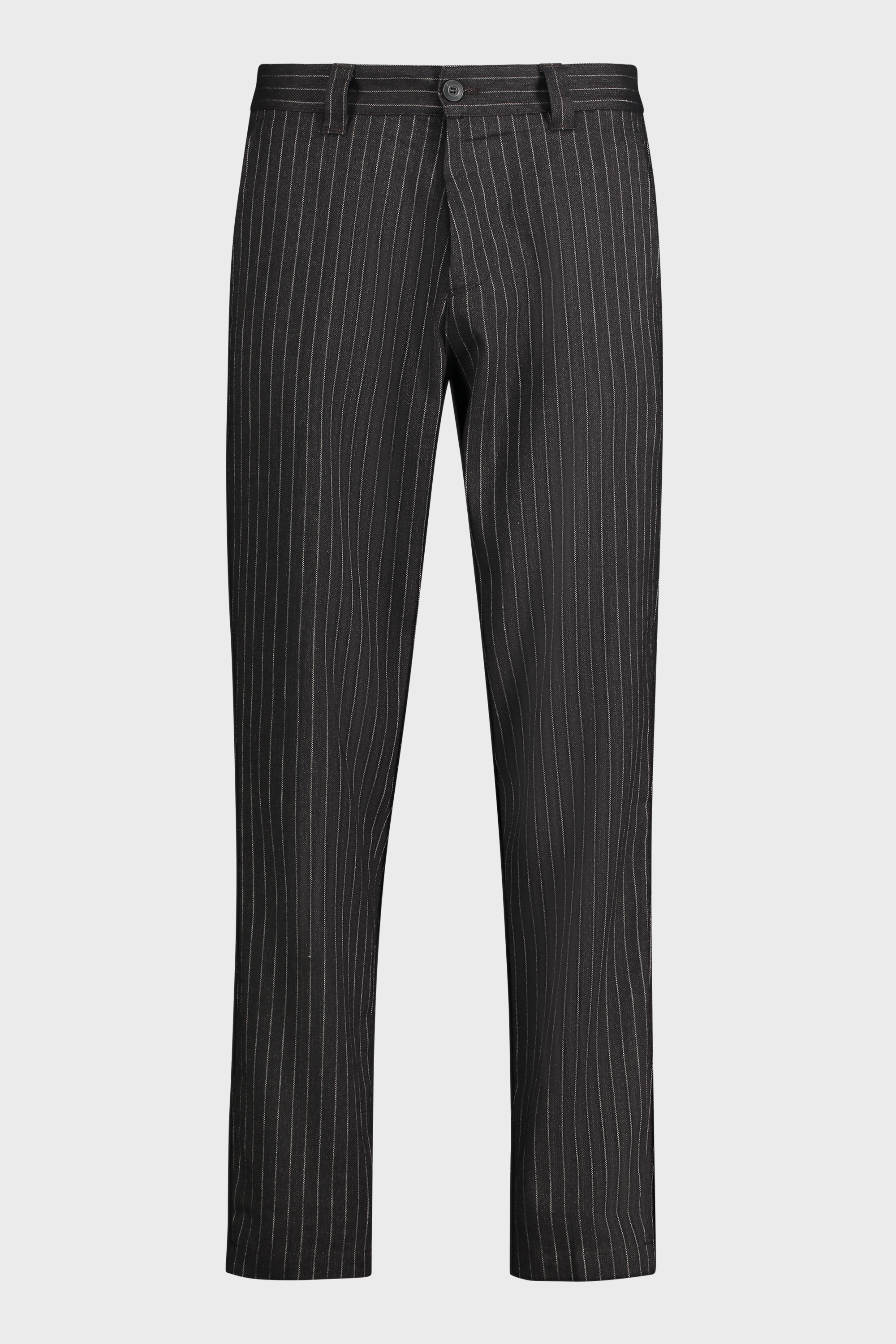 Buy Men Grey Slim Fit Stripe Flat Front Formal Trousers Online - 783644 |  Louis Philippe