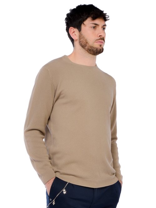 MAGLIA GIROCOLLO UOMO - Beige