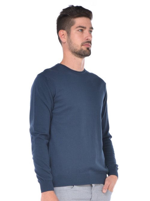 MAGLIA GIROCOLLO UOMO - Blu