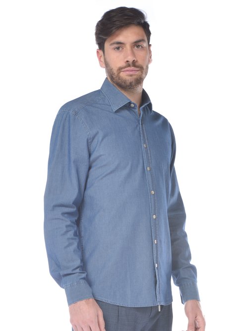 CAMICIA BASIC UOMO - Blu