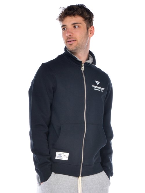 FELPA ZIP UOMO - Nero