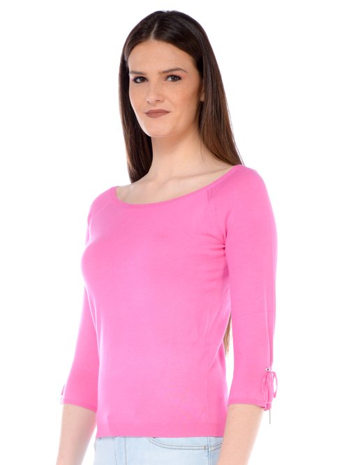MAGLIA GIROCOLLO DONNA - Viola