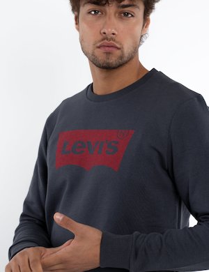 Outlet maglione uomo scontato - Felpa Levi's girocollo con logo