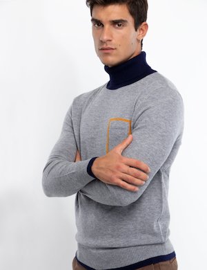 Outlet maglione uomo scontato - Dolcevita At.pco in lana