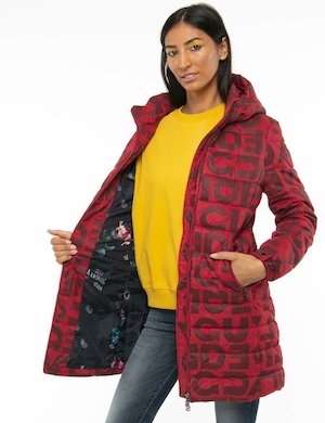 yes zee abbigliamento - Yes Zee outlet shop online  - Cappotto Desigual con scritte
