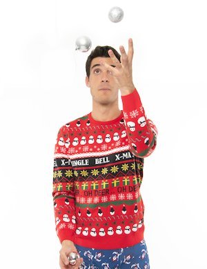 Outlet maglione uomo scontato - Maglione Blend fantasia natalizia