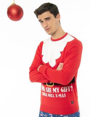 Outlet maglione uomo scontato - Maglione Blend Babbo Natale