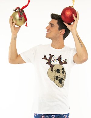 T-shirt uomo scontata - T-shirt Blend con stampa natalizia