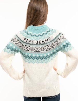 maglia donna elegante scontata - Maglione Pepe Jeans modello norvegese