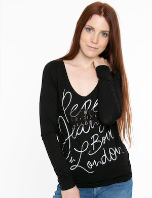 Pepe jeans donna outlet - T-shirt Pepe Jeans con logo e strass
