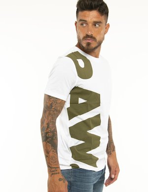 T-shirt uomo scontata - T-shirt G-Star Raw maxi logo a lato