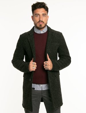 Outlet maglione uomo scontato - Cappotto Fred Mello in lana cotta