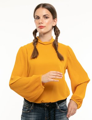 Camicia donna elegante scontata - Camicia Fracomina con maniche plissé