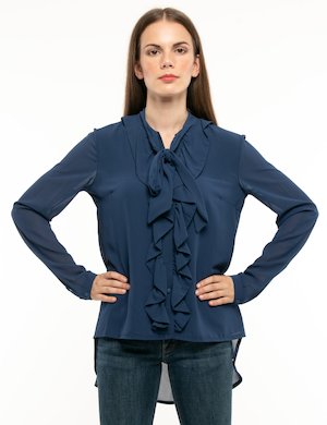 Camicia donna elegante scontata - Camicia Fracomina con fiocco al collo