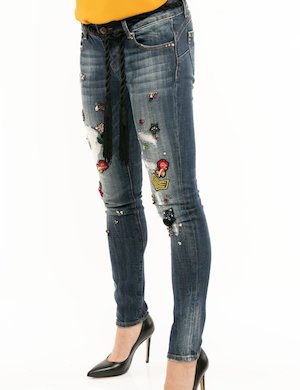 Jeans da donna scontati - Jeans Fracomina con applicazioni