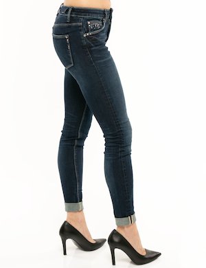 Fracomina outlet - Jeans Fracomina con applicazioni laterali