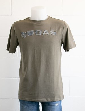 T-shirt uomo scontata - T-shirt Gas con logo applicato