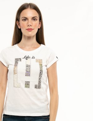 Imperfect donna outlet - T-shirt Imperfect con applicazioni