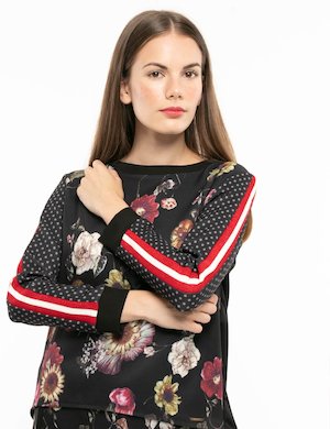maglia donna elegante scontata - Felpa Imperfect motivo floreale