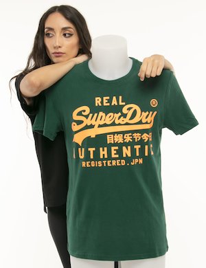 T-shirt uomo scontata - T-shirt Superdry logo fluo