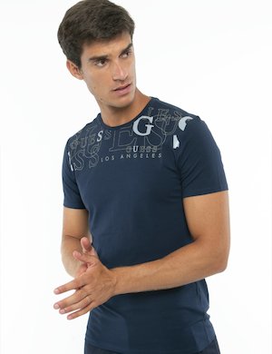 Guess uomo outlet - T-shirt Guess logo in varie dimensioni