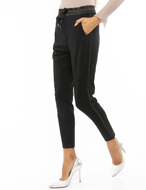 yes zee abbigliamento - Yes Zee outlet shop online  - Pantalone Yes Zee con elastico e nastro in vita