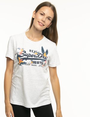 Superdry donna outlet - T-shirt Superdry con logo centrale