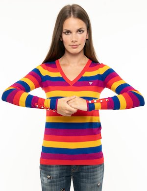 maglia donna elegante scontata - Maglia Guess multicolor