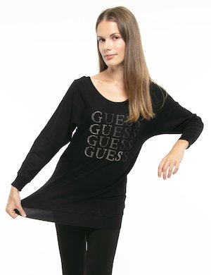 maglia donna elegante scontata - Maglia Guess con logo centrale