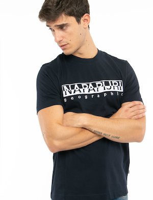 T-shirt uomo scontata - T-shirt Napapijri con logo ricamato