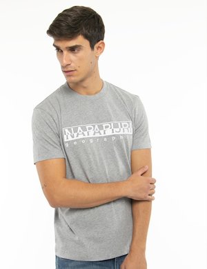 Napapijri uomo outlet - T-shirt Napapijri con logo ricamato
