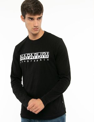 Outlet maglione uomo scontato - Maglia Napapijri con logo ricamato