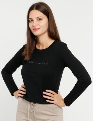T-shirt Calvin Klein cropped a maniche lunghe