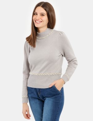 yes zee abbigliamento - Yes Zee outlet shop online  - Maglione Yes Zee con perle