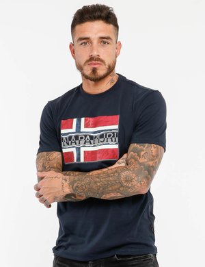 T-shirt uomo scontate online - T-shirt Napapijri in cotone