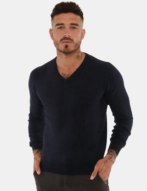 Outlet maglione uomo scontato - Maglia Maison Du Cachemire con scollo a V 100% cachemire