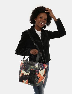 Borse tracolla da donna scontate outlet - Tracolla Desigual shopping bag texturizzata